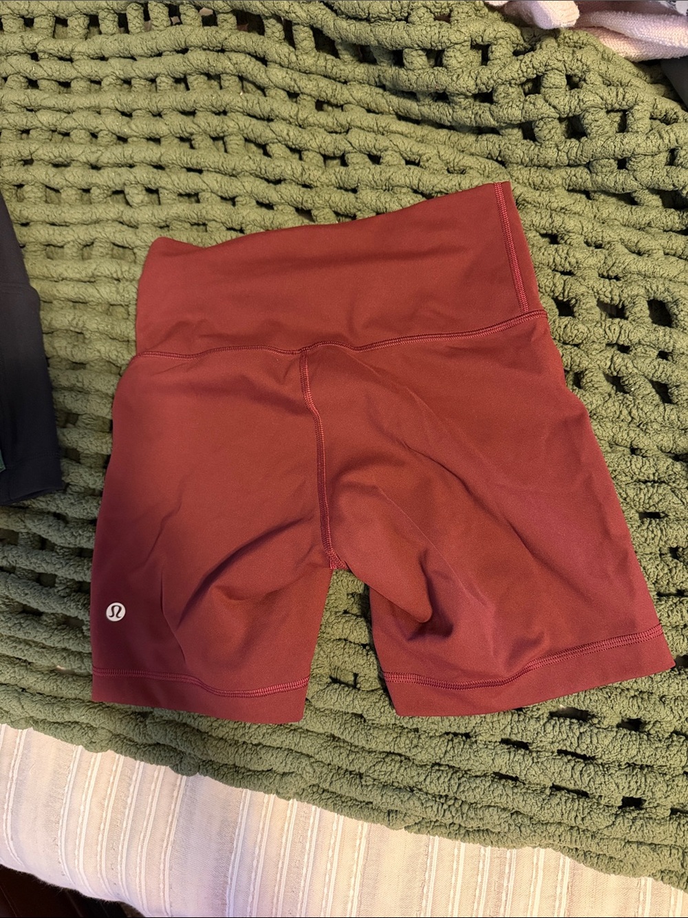 lululemon athletica Women's High-Rise Wine Red Bike Shorts